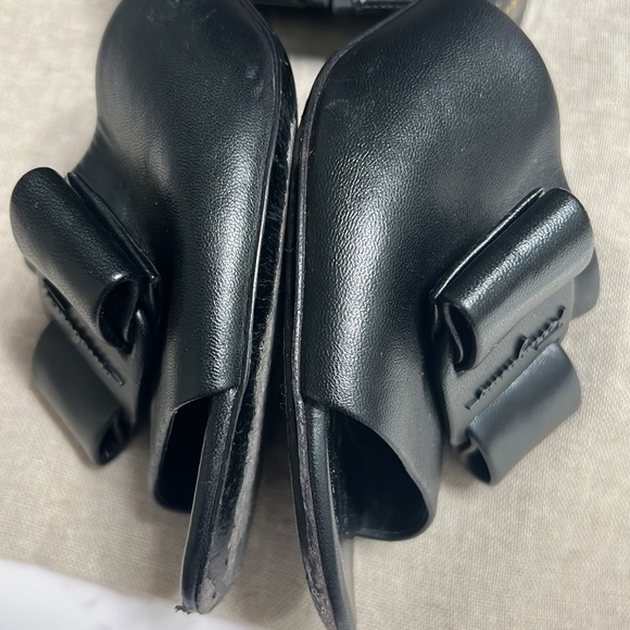 Salvatore Ferragamo | Open Toe Casual Style Plain Block Heels Party Style size 7 - Picture 5 of 7